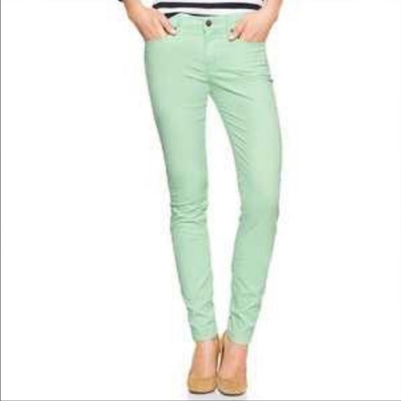 VIGOSS Women's The Jagger Skinny Jegging Jeans Size 31x29 Mint Green Mid Rise - Picture 1 of 13